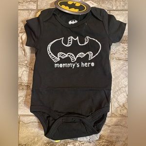 NWT Batman Onesie for Baby. Black/White Marvel. Comics. Superhero